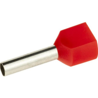 Наконечник-гильза двойная с изолир.фланцем 1 кв.мм красный (НШВИ2) DKC IFD2-1.0-8RD