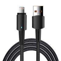 Кабель USB-A - Lightning для Apple, 2.4А. 1м, черный