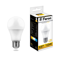 Лампа светодиодная LED 10вт Е27 теплый FERON LB-92 25457