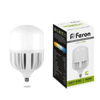 Лампа светодиодная LED 60вт Е27/Е40 белый FERON LB-65 25821