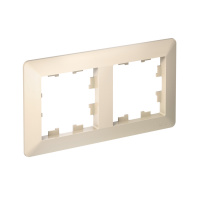ATLASDESIGN AIR 2-постовая РАМКА, БЕЖЕВЫЙ/дымчатый белый Systeme Electric ATN220202