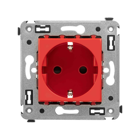 Avanti Розетка в стену, 2P+E, с защитными шторками, ''Красный квадрат'' DKC 4401003