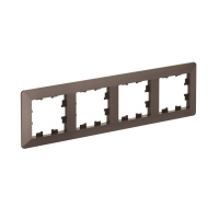 ATLASDESIGN AIR 4-постовая РАМКА, МОККО/дымчатый черный Systeme Electric ATN220604