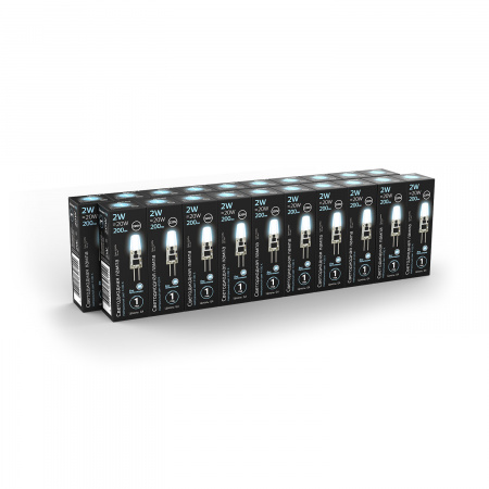 Лампа светодиодная LED 2 Вт 200 лм 4100К капсула нейтральный G4 AC 220В силиконовая Black Gauss GAUSS 107707202
