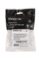 Розетка компьютерная RJ-45 категория 5e неэкранированная двойная внешняя Dual IDC цвет белый WRline WRLine 505216