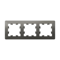 ATLASDESIGN AIR 3-постовая РАМКА, СТАЛЬ/дымчатый черный Systeme Electric ATN220903