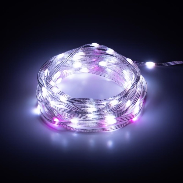 Умная гирлянда RGB, 10 м, ПДУ (управление цветом и режимами), таймер, USB, 100 LED, IP20 ERASG -01 ЭРА Б0060432