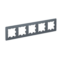 ATLASDESIGN AIR 5-постовая РАМКА, ГРИФЕЛЬ/дымчатый черный Systeme Electric ATN220705