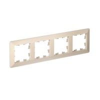 ATLASDESIGN AIR 4-постовая РАМКА, БЕЖЕВЫЙ/дымчатый белый Systeme Electric ATN220204