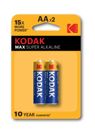 Батарейка LR6-2BL MAX SUPER Alkaline [KAA-2] (40/200/13200) KODAK Б0005131