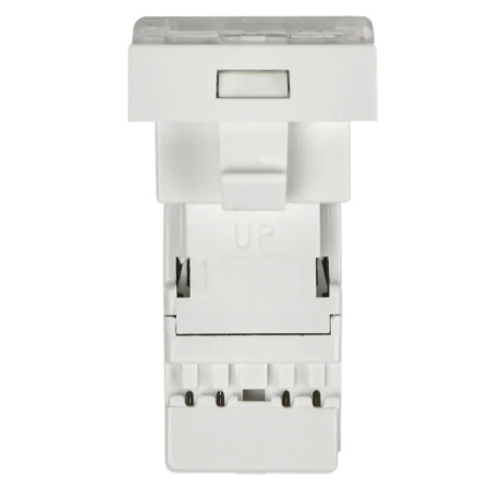 Розетка компьютерная RJ45 UTP категория 5e 1 модуль IEK CKK-40D-RI1-K01