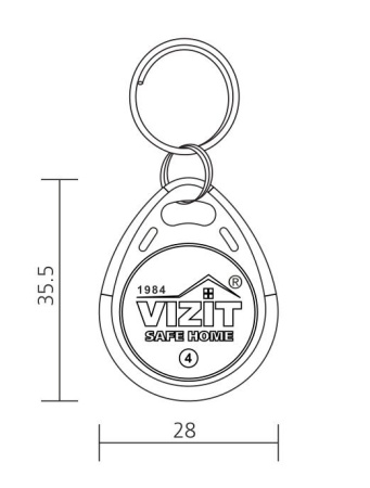 Ключ бесконтактный RF2.1 Vizit Ключ VIZIT-RF2.1 208525