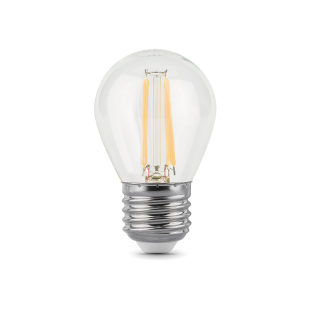 Лампа светодиодная филаментная LED 7 Вт 550 лм 2700К AC150-265В E27 шар P45 теплая  Black Filament Gauss GAUSS 105802107