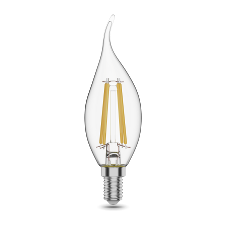 Лампа светодиодная филаментная LED 11 Вт 830 лм 4100К AC185-265В E14 свеча нейтральный  Black Filament Gauss GAUSS 104801211