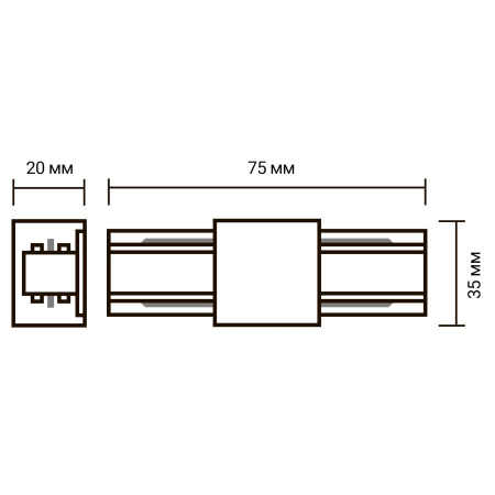 Коннектор белый I-обр.PTR CI-WH JazzWay 5010765