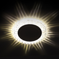 Светильник точечный декоративный cо светодиодной подсветкой GX53, зеркальный DK LD38 SL ЭРА Б0037392