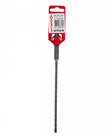 Бур SDS-plus (2спирали, 2 резца)  5х210/150 Интерскол 0505.210
