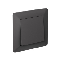 ATLASDESIGN AIR 1-постовая РАМКА, БАЗАЛЬТ/дымчатый черный Systeme Electric ATN221401