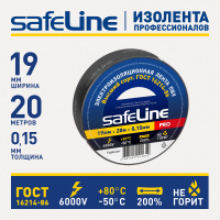 Изолента ПВХ черная 19мм 20м Safeline SafeLine 9366