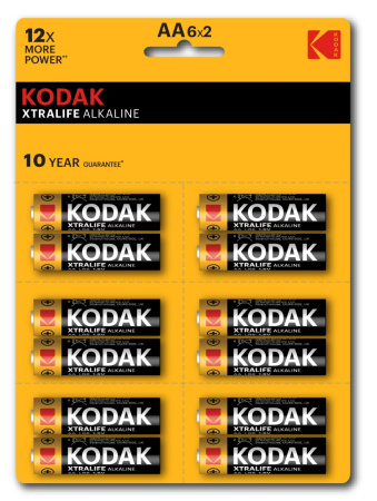 Батарейка LR6-12BL perforated (6x2BL) XTRALIFE Alkaline [KAA-2x6 perf] (144/576/18432) KODAK Б0038794