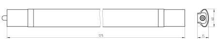 Светильник светодиодный SPP-3-40-6K-M IP65 1200х60мм 36Вт 3060Лм Ra>80 6500K мат (20/240)