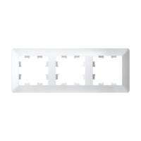 ATLASDESIGN AIR 3-постовая РАМКА, БЕЛЫЙ/дымчатый белый Systeme Electric ATN220103