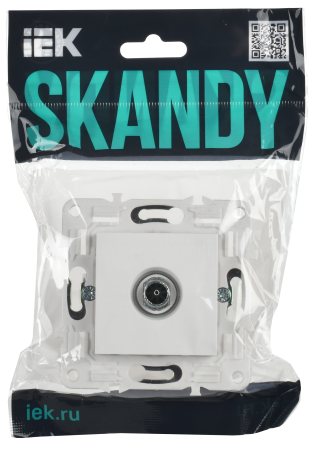 SKANDY Розетка TV оконечная SK-A12W арктический белый IEK SK-A10-O-K01