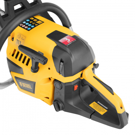 Пила цепная бензиновая DS-5218, шина 45 см, 52см3, 3 л.с., шаг 0.325. паз 1.5 мм, 72 зв Denzel 95237