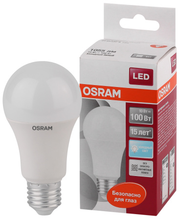 Лампа светодиодная LED 10Вт Е27 STAR Classic A (замена100Вт), белый, матовая колба Osram LEDVANCE 4058075086678