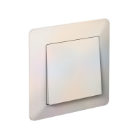 ATLASDESIGN AIR 1-постовая РАМКА, ЖЕМЧУГ/дымчатый белый Systeme Electric ATN220401