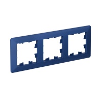 ATLASDESIGN AIR 3-постовая РАМКА, АКВАМАРИН/дымчатый черный Systeme Electric ATN221103