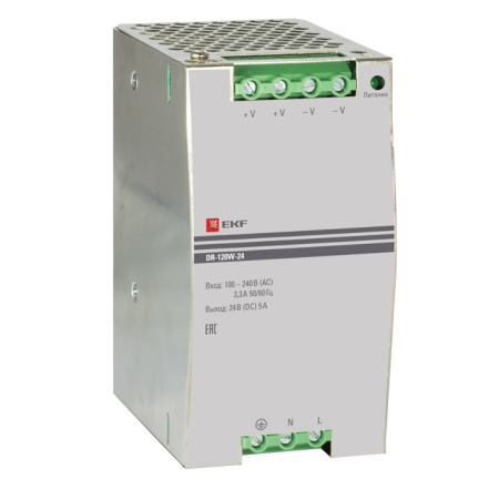 Блок питания 24В DR-120W-24 PROxima EKF dr-120w-24