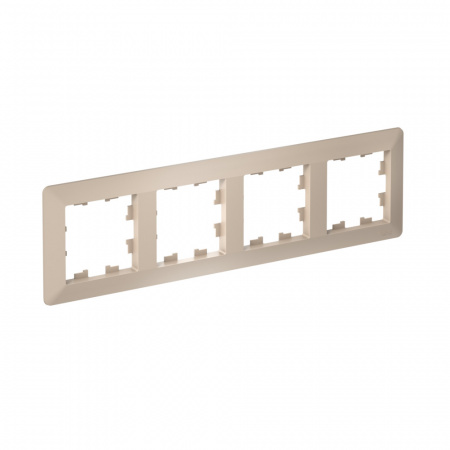 ATLASDESIGN AIR 4-постовая РАМКА, ПЕСОЧНЫЙ/дымчатый белый Systeme Electric ATN221204