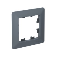 ATLASDESIGN AIR 1-постовая РАМКА, ГРИФЕЛЬ/дымчатый черный Systeme Electric ATN220701