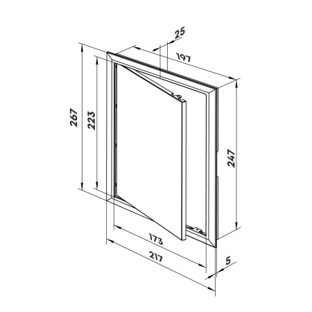 Люк-дверца ревизионный 2025 ZERNBERG 10205791 00-020579  