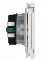 FORTE&PIANO Розетка 1-местная с заземлением с защитными шторками и крышкой безвинтовое крепление 16А IP44 FP219 белый IEK FP-R16-16-1-44-K01