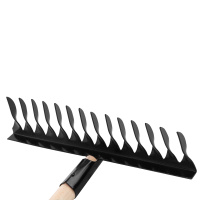 Грабли стальные, 1300 мм, 14 витых зубьев, деревянный черенок СИБРТЕХ 61768