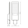 Светильник светодиодный уличный консольный LED ДКУ 120 Вт 11000 Лм 3000К IP65 190-250 В КСС Ш 546х170х67 мм Avenue