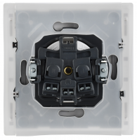 FORTE&PIANO Розетка 1-местная с заземлением с защитными шторками и крышкой винтовое крепление 16А IP44 FP221 белый IEK FP-R16-16-44-K01