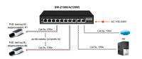 Коммутатор неуправляемый PoE 8 портов 10/100 Мб/с 2хPoE до 30В OSNOVO 00013429