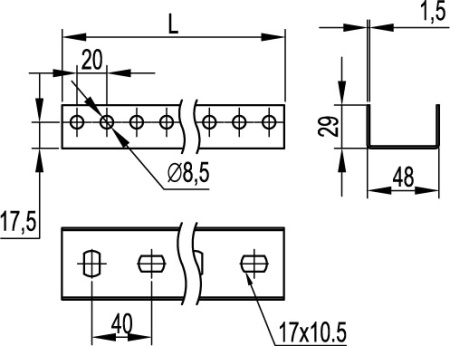 Заглушка для кабель-канала 60х40 торцевая LAN In-liner