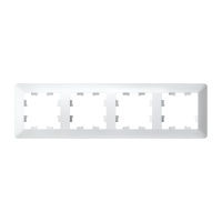 ATLASDESIGN AIR 4-постовая РАМКА, БЕЛЫЙ/дымчатый белый Systeme Electric ATN220104