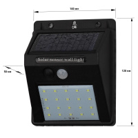 Фасадный светильник с датчиком движения, на солнечной батарее, 20LED, 60 Лм ERAFS064-04 ЭРА Б0044244