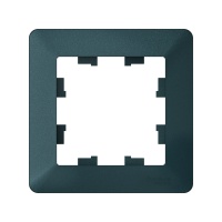 ATLASDESIGN AIR 1-постовая РАМКА, ИЗУМРУД/дымчатый черный Systeme Electric ATN220801