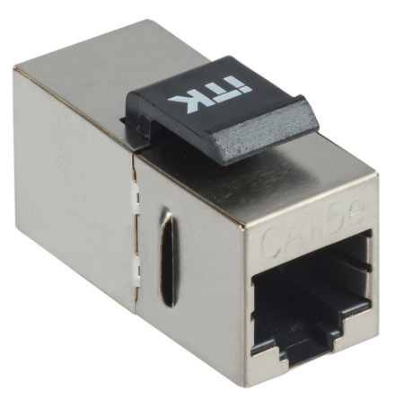 Адаптер проходной кат. 5E FTP RJ45-RJ45 Keystone Jack ITK CS7-1C5EF