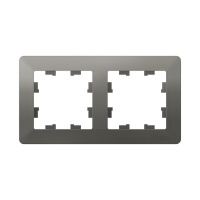 ATLASDESIGN AIR 2-постовая РАМКА, СТАЛЬ/дымчатый черный Systeme Electric ATN220902