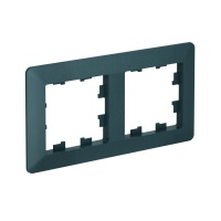 ATLASDESIGN AIR 2-постовая РАМКА, ИЗУМРУД/дымчатый черный Systeme Electric ATN220802