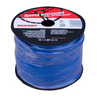 Провод ПГВА 1х1.50 мм2, синий, бухта 100 м, REXANT 01-6535