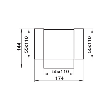 Тройник 55 х 110 в индивидуальной упаковке 535 ZERNBERG 10191581 00-019158  