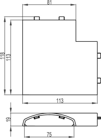 Коробка распределительная с кабельными вводами IP55 100х100х50мм (розница)